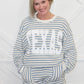 TEXAS Graphic Textured Sweatshirt & Short Set