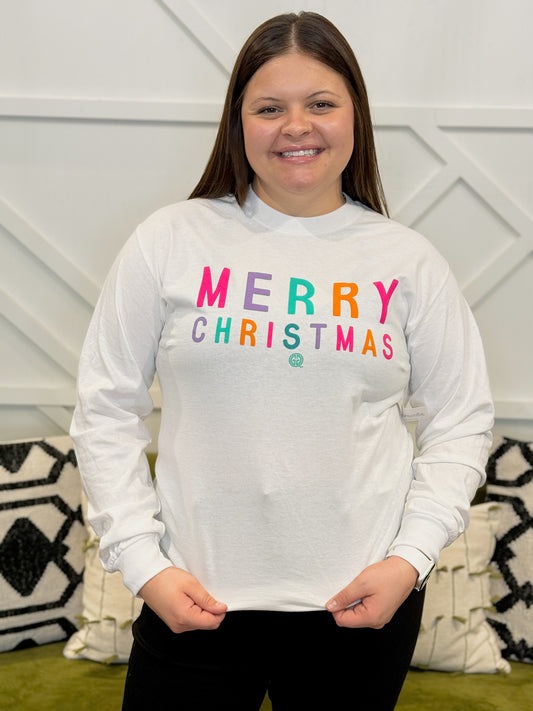 White Merry Christmas Tee