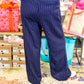 Pinstripe Linen Wide Leg Trouser