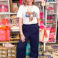 Pinstripe Linen Wide Leg Trouser