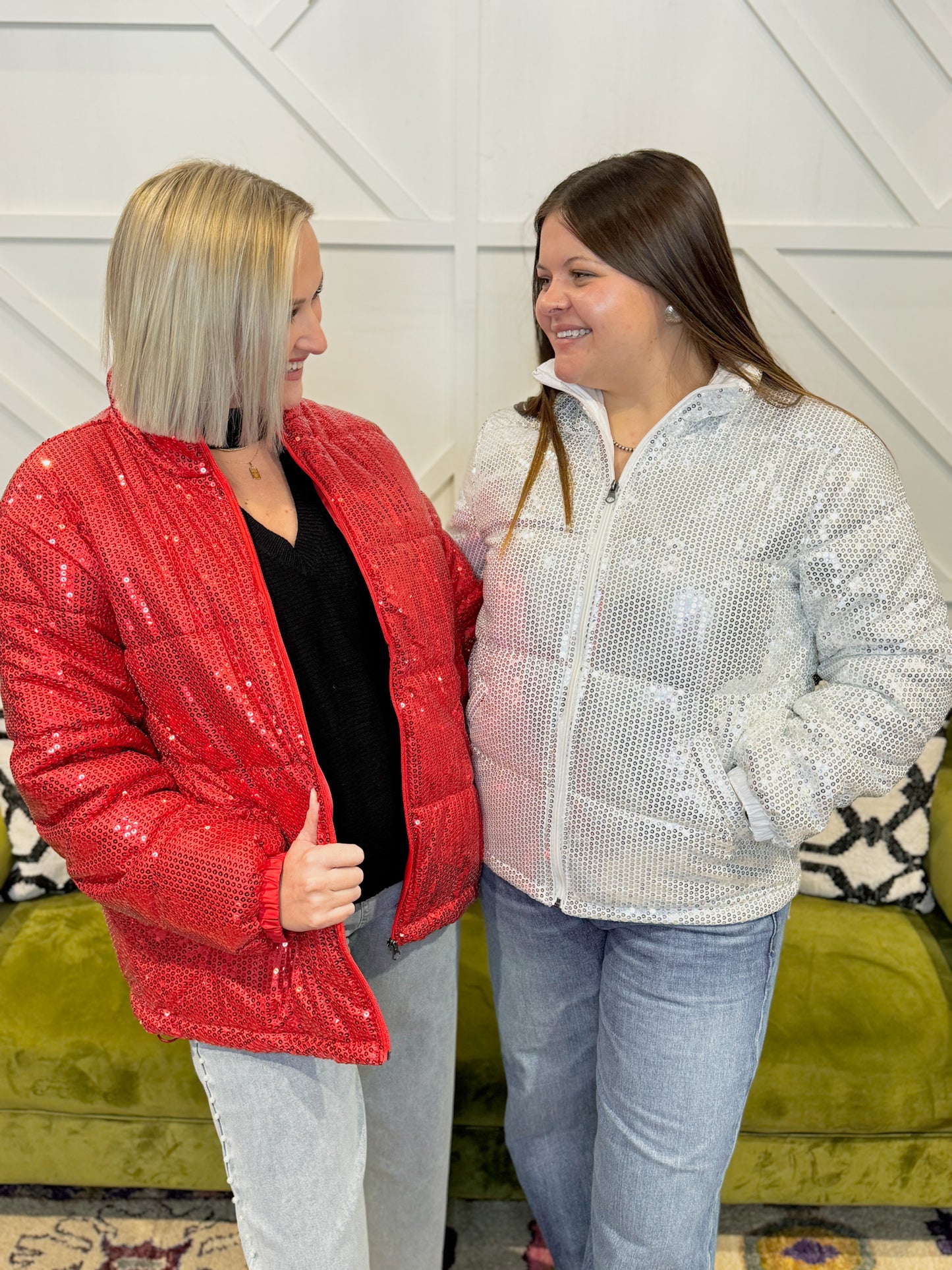 Sequin Puffer Jacket