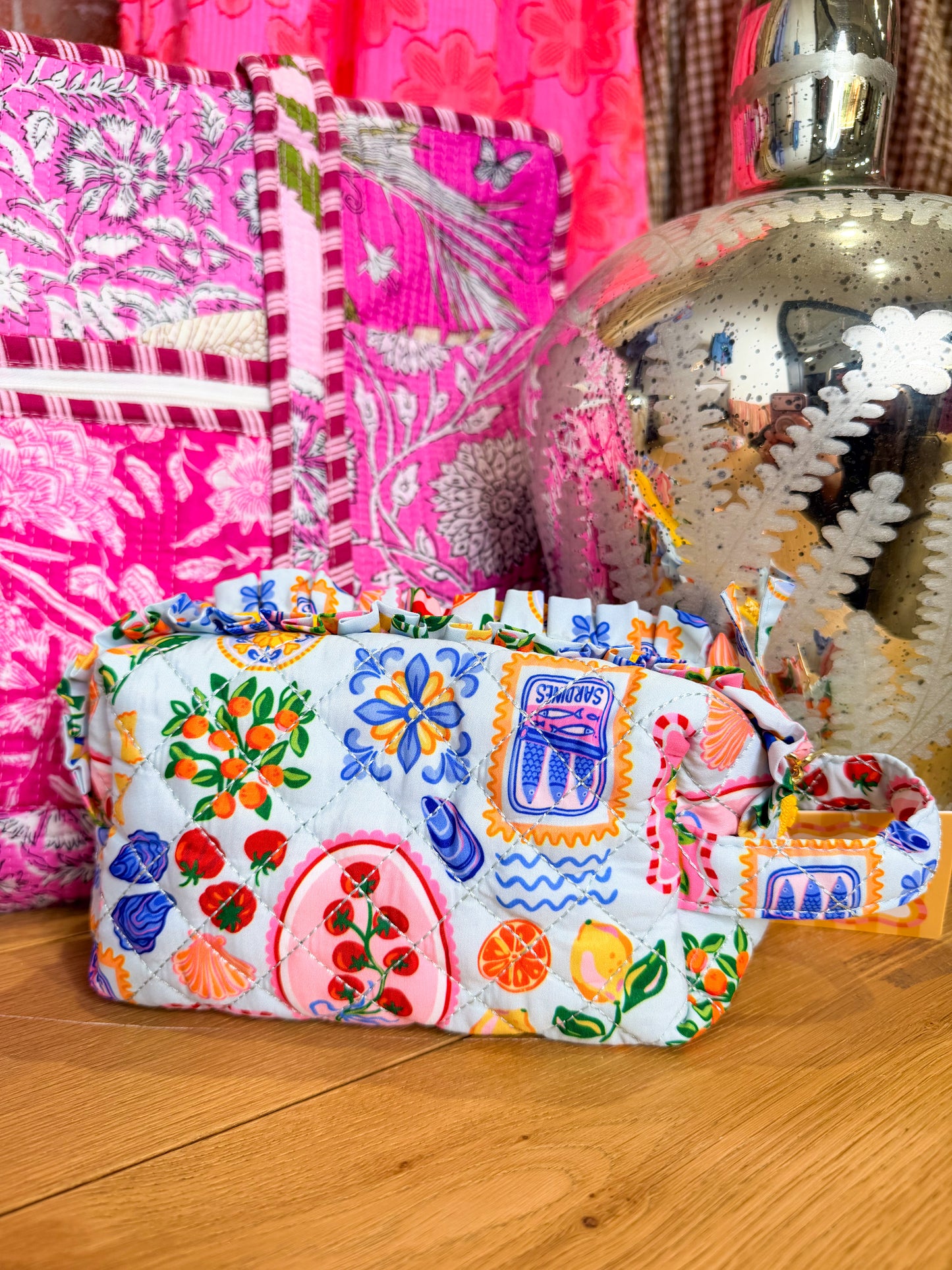 Quilted Cosmetic Pouch
