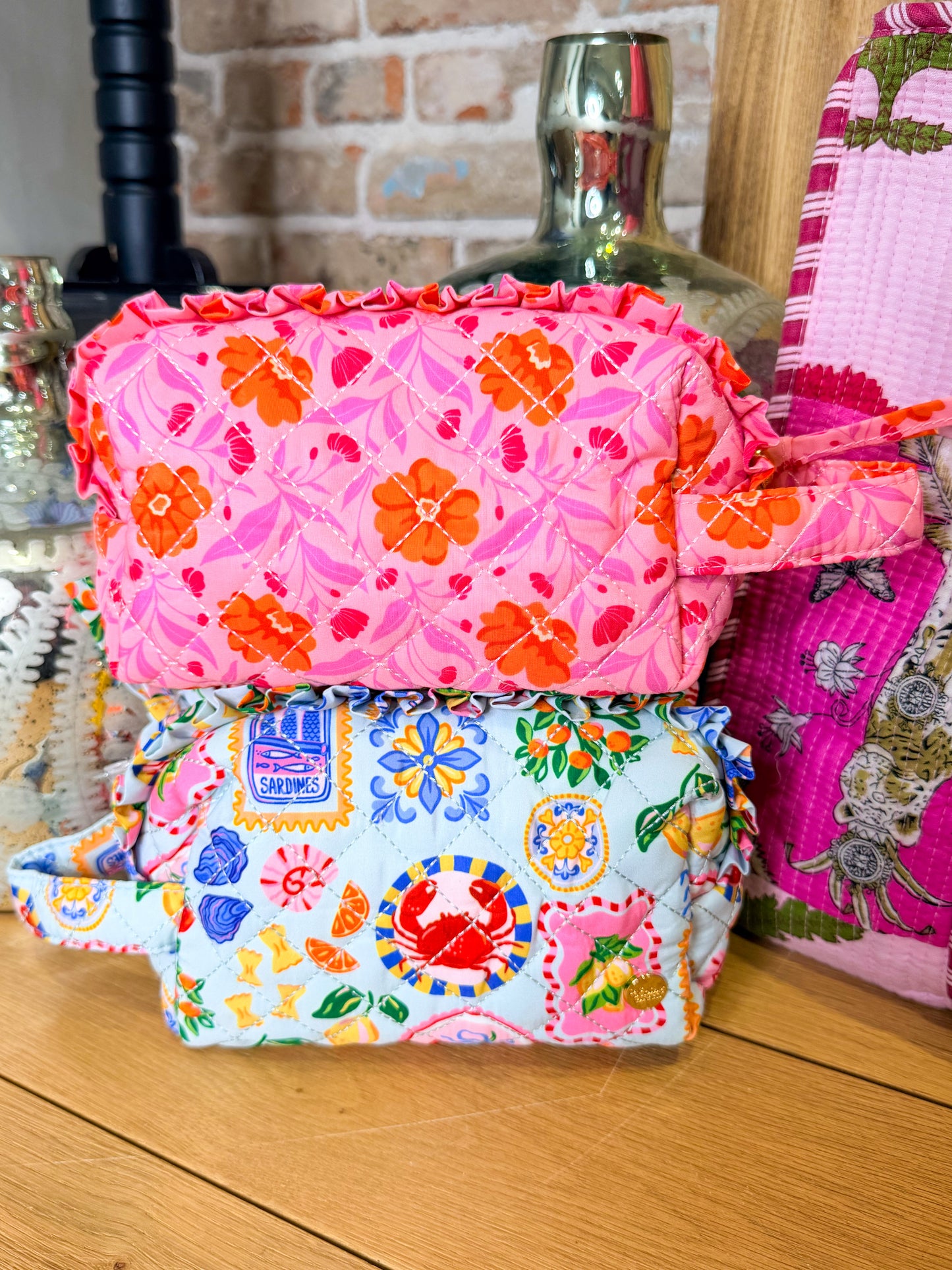 Quilted Cosmetic Pouch