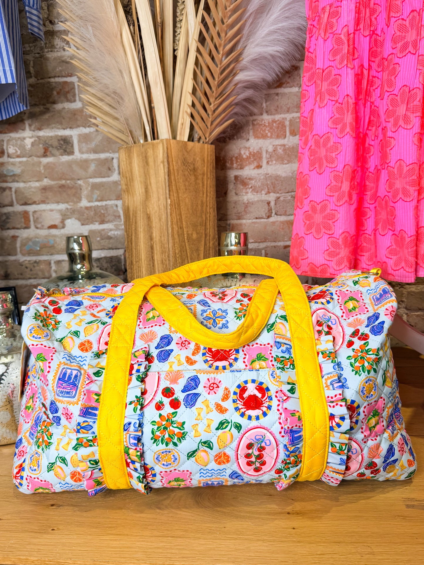 On The Go Quilted Weekender Bag