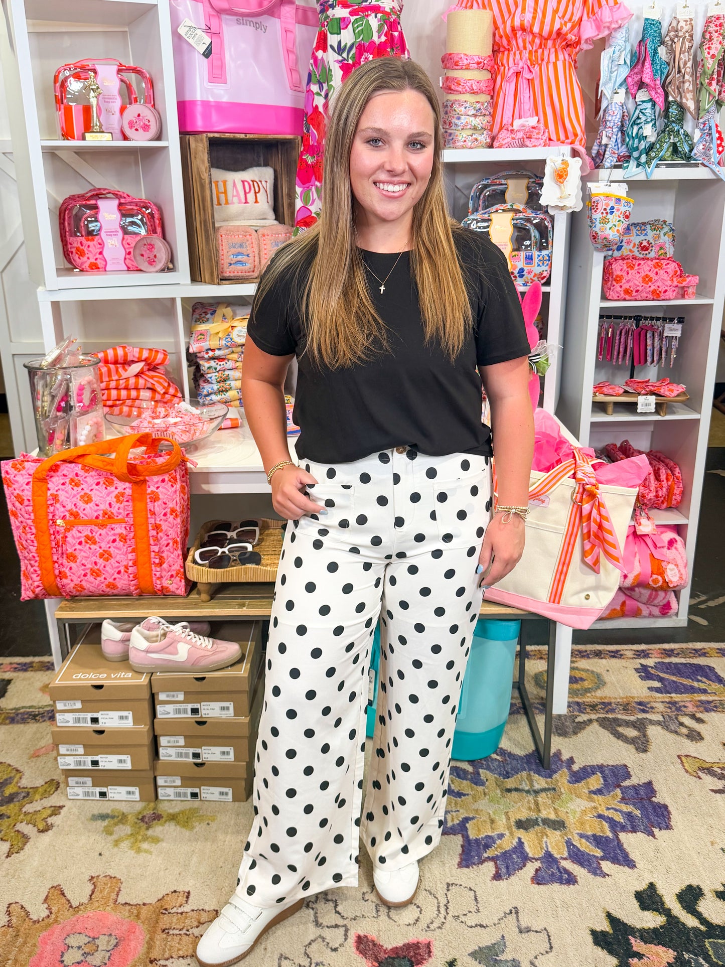 Polka Dot Print Loose Pant