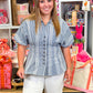 Gingham Button Up Top
