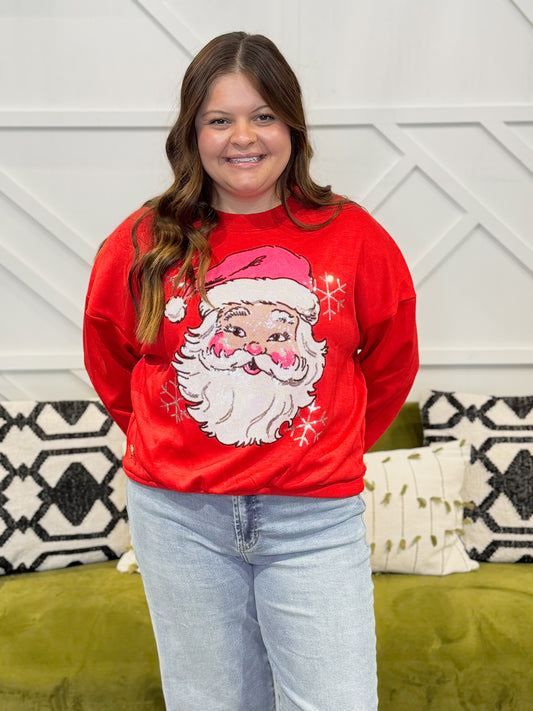 Sequin Santa Sweatshirt