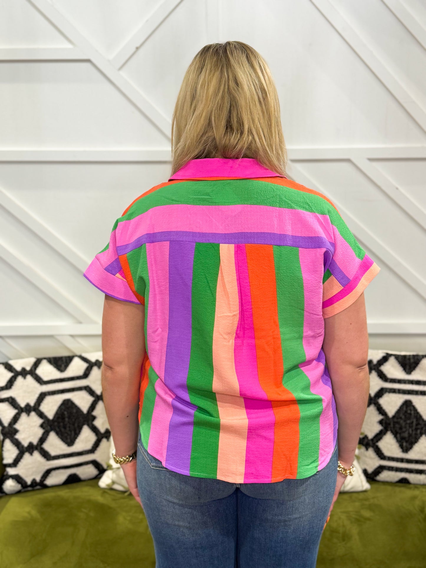 Clark Multi Stripe Blouse