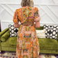 Tile Printed Midi Dress