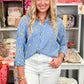 Lolita Blue Lemon Embroidery Top