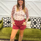 Floral Print Mesh Top