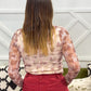 Floral Print Mesh Top