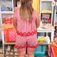 Caroline Striped Embroidered Set