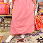 Red Gingham Midi Skirt