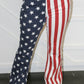 HW American Flag Print Flare Jean