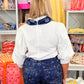 Bubble Sleeve Cotton Blouse