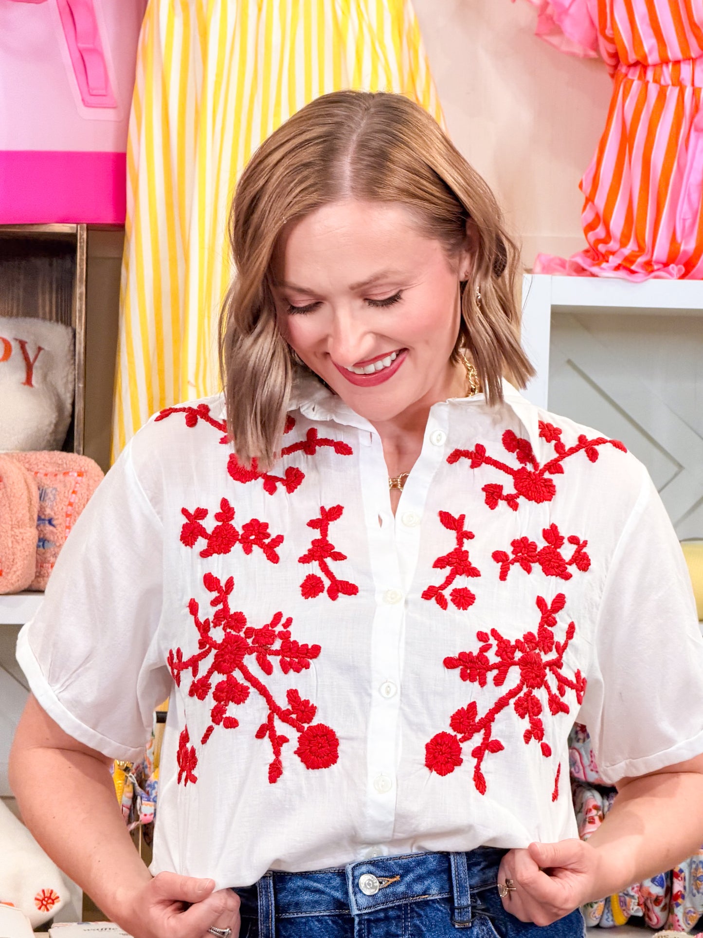 Paula Embroidered Top