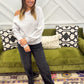 French Terry Off Shoulder Top