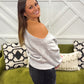 French Terry Off Shoulder Top