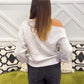 French Terry Off Shoulder Top