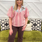 Poppy Puff Sleeve Gingham Top