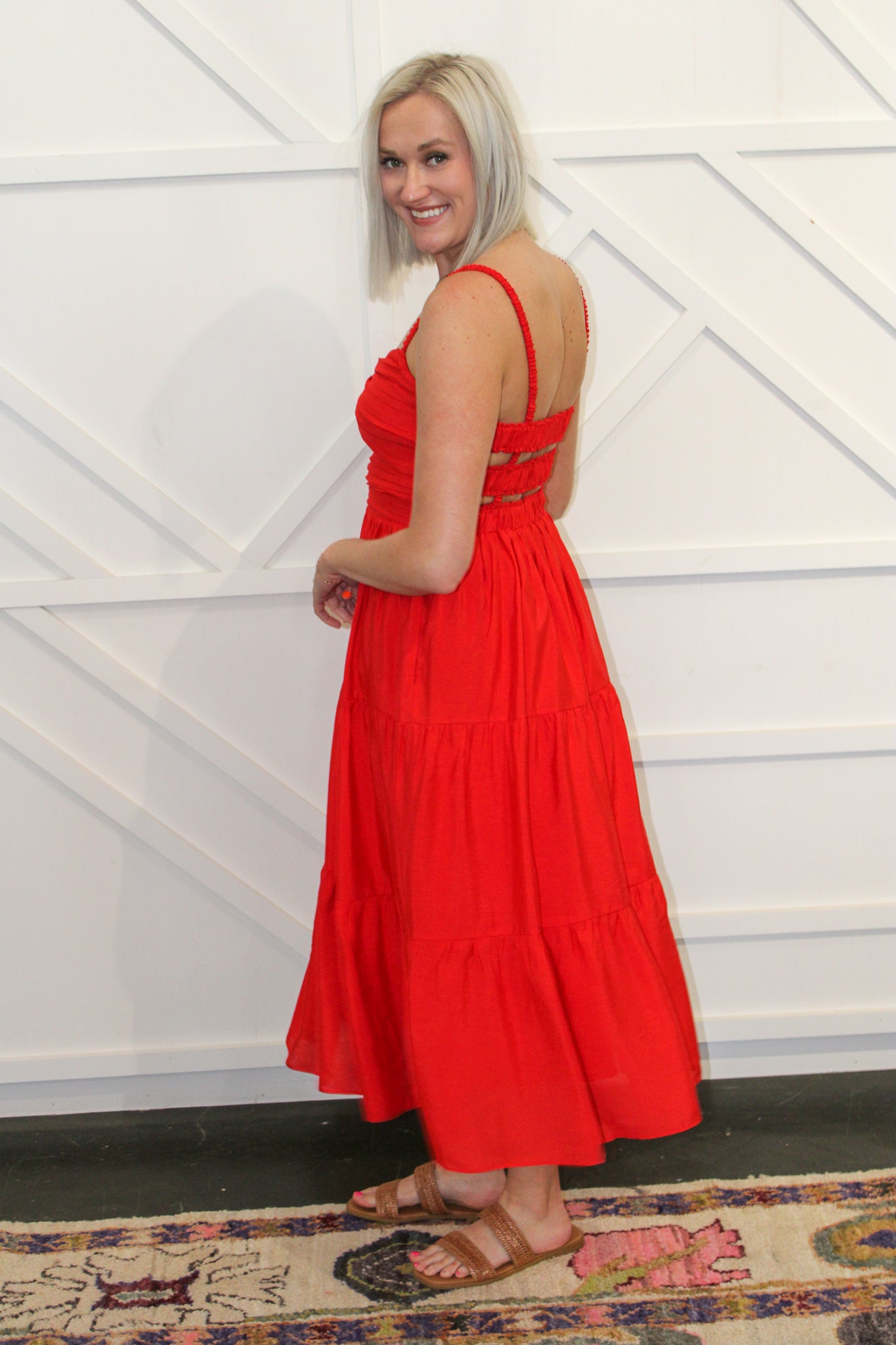 Kallie Cut Out Midi Dress