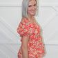 Genevieve Floral Tie Back Top