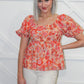 Genevieve Floral Tie Back Top