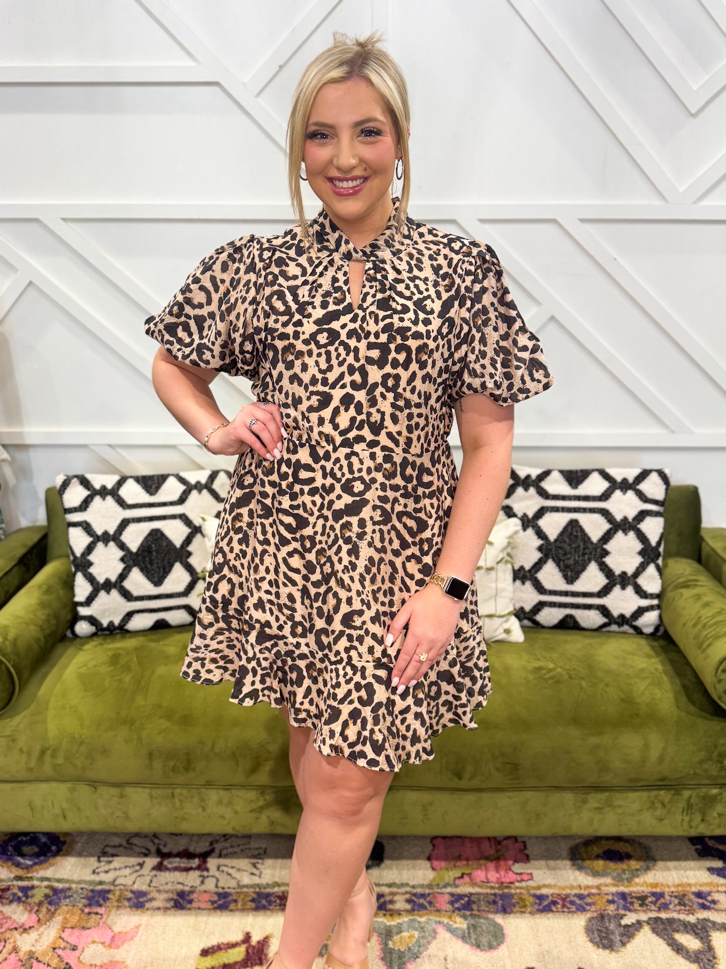 Cheetah Print Mini Dress