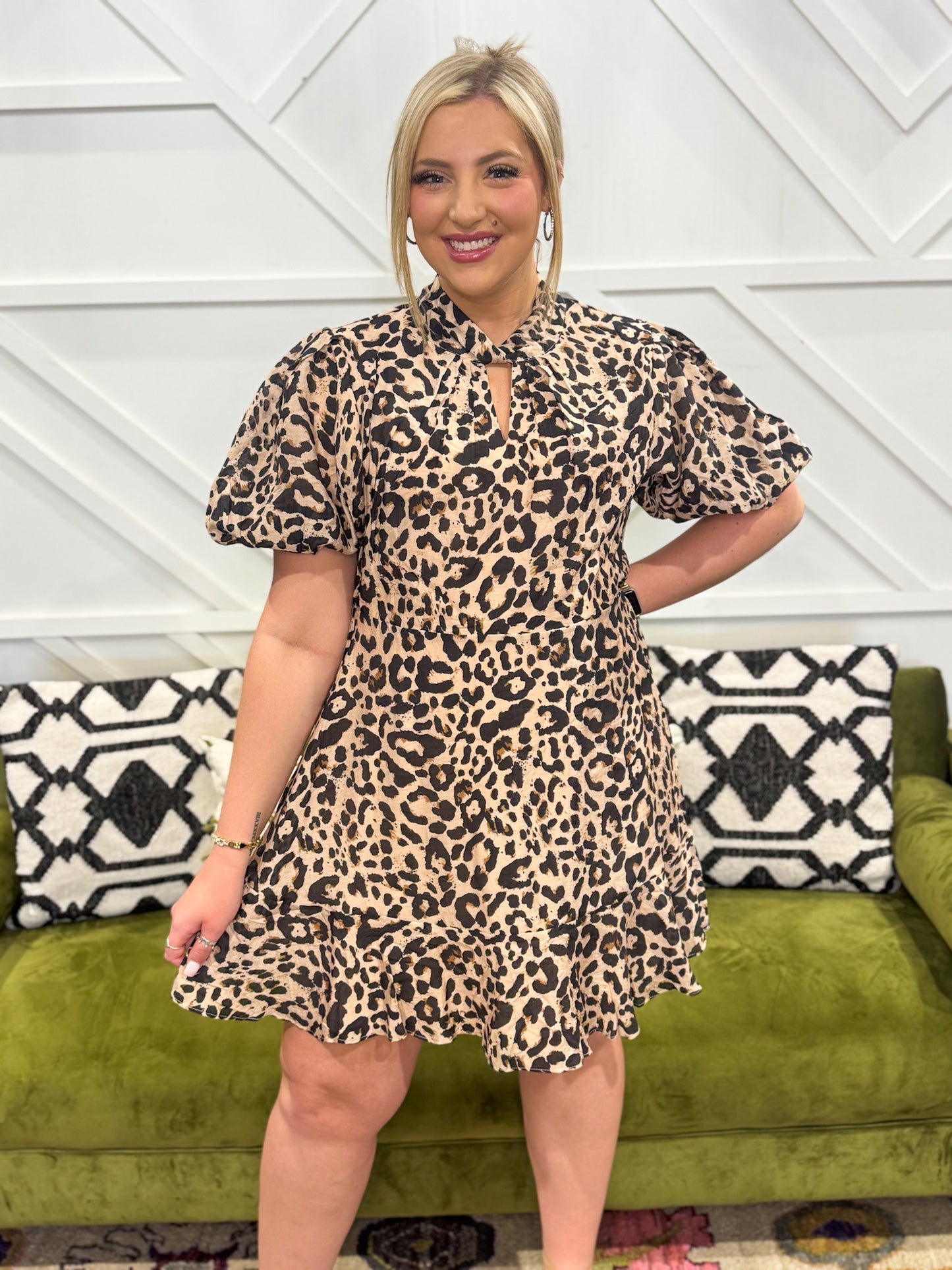 Cheetah Print Mini Dress