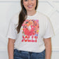 Dolly Flowers Tee w/ Bling