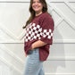 Checkered Sequin Top