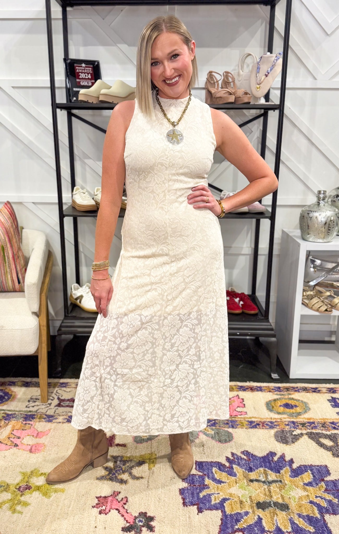 Savannah Lace Midi Dress