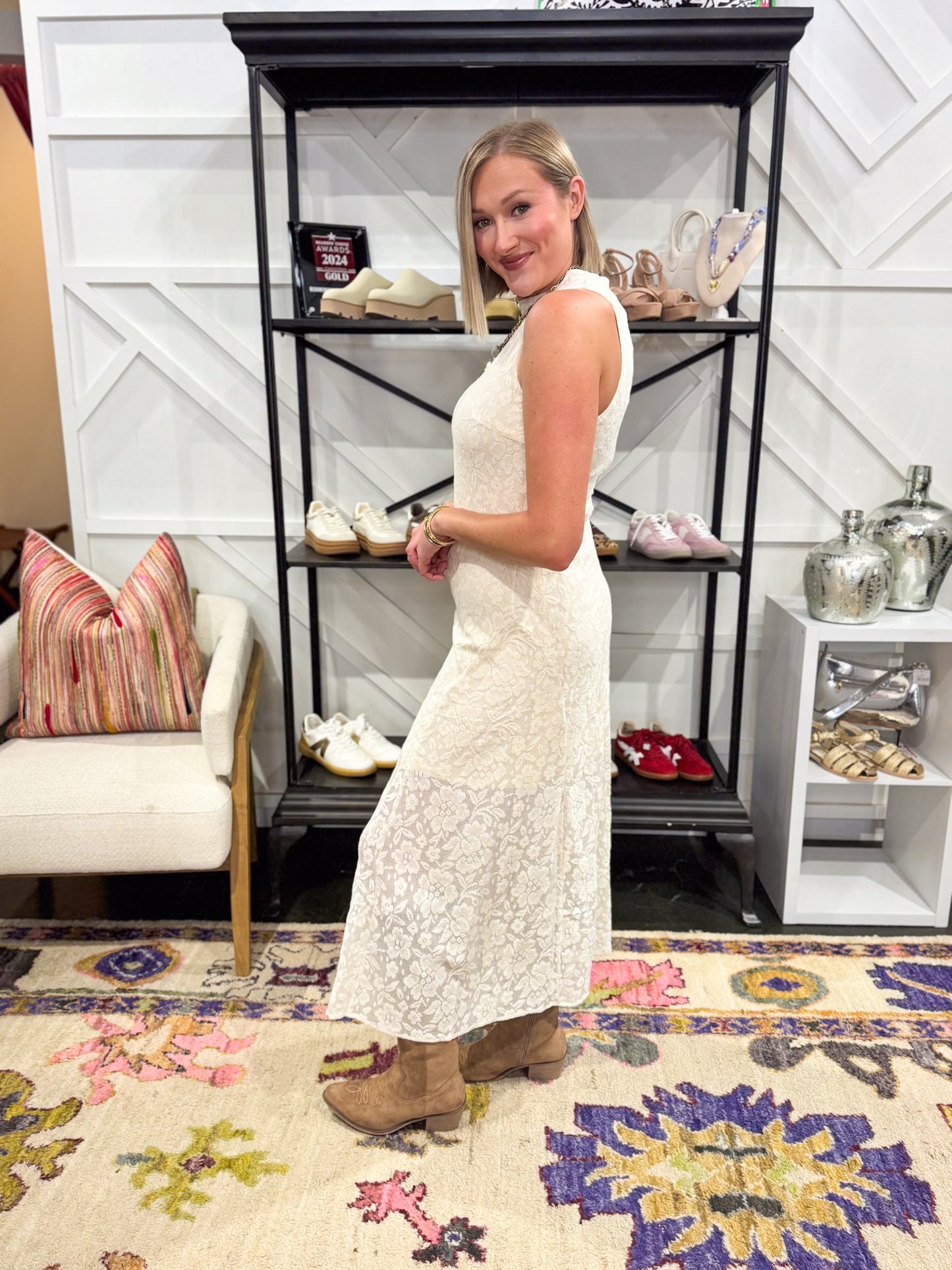 Savannah Lace Midi Dress