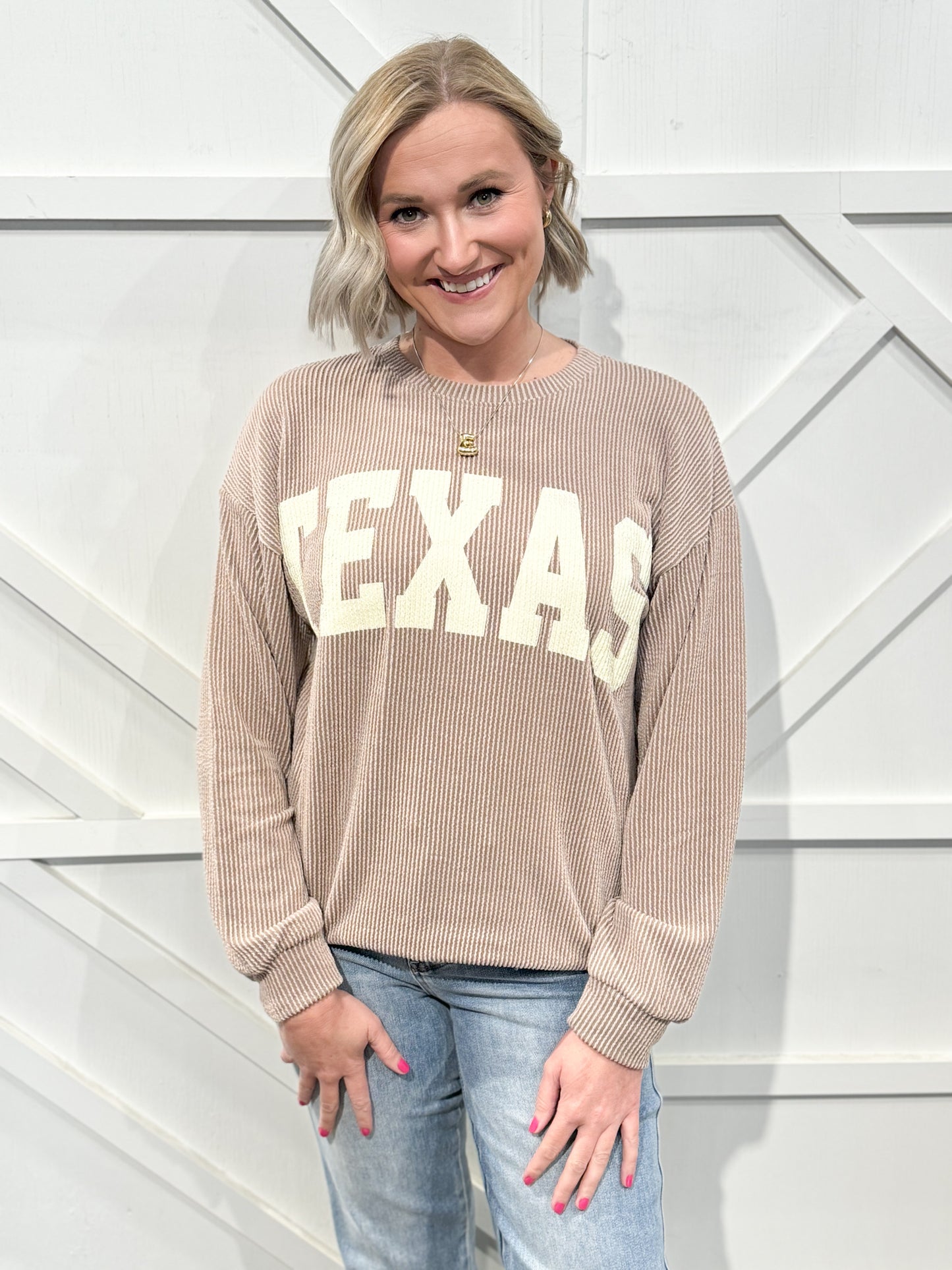 Ribbed "TEXAS" Tee