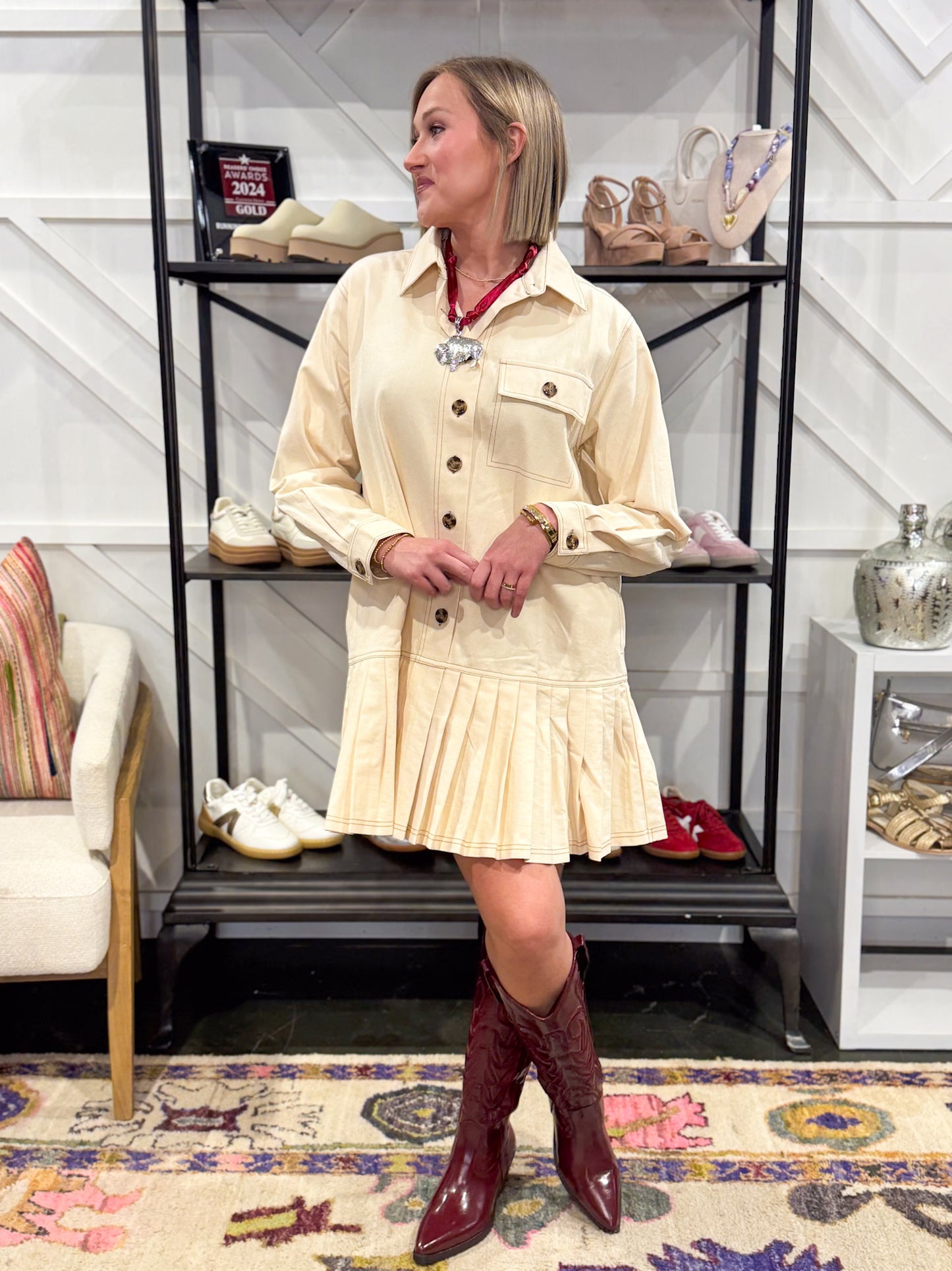 Jonah Ruffle Hem Dress