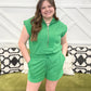 Ribbed Knit Cap Sleeve Romper