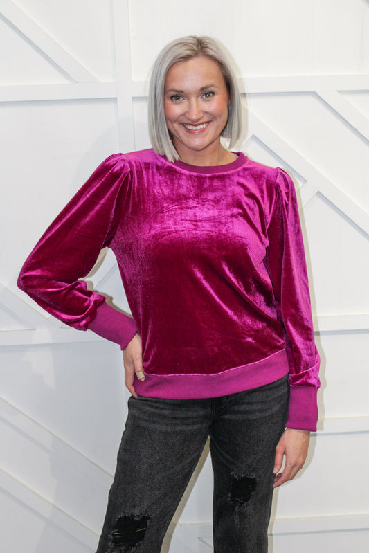 Belle Velvet Sweatshirt