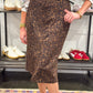 Cheetah Suede Skirt