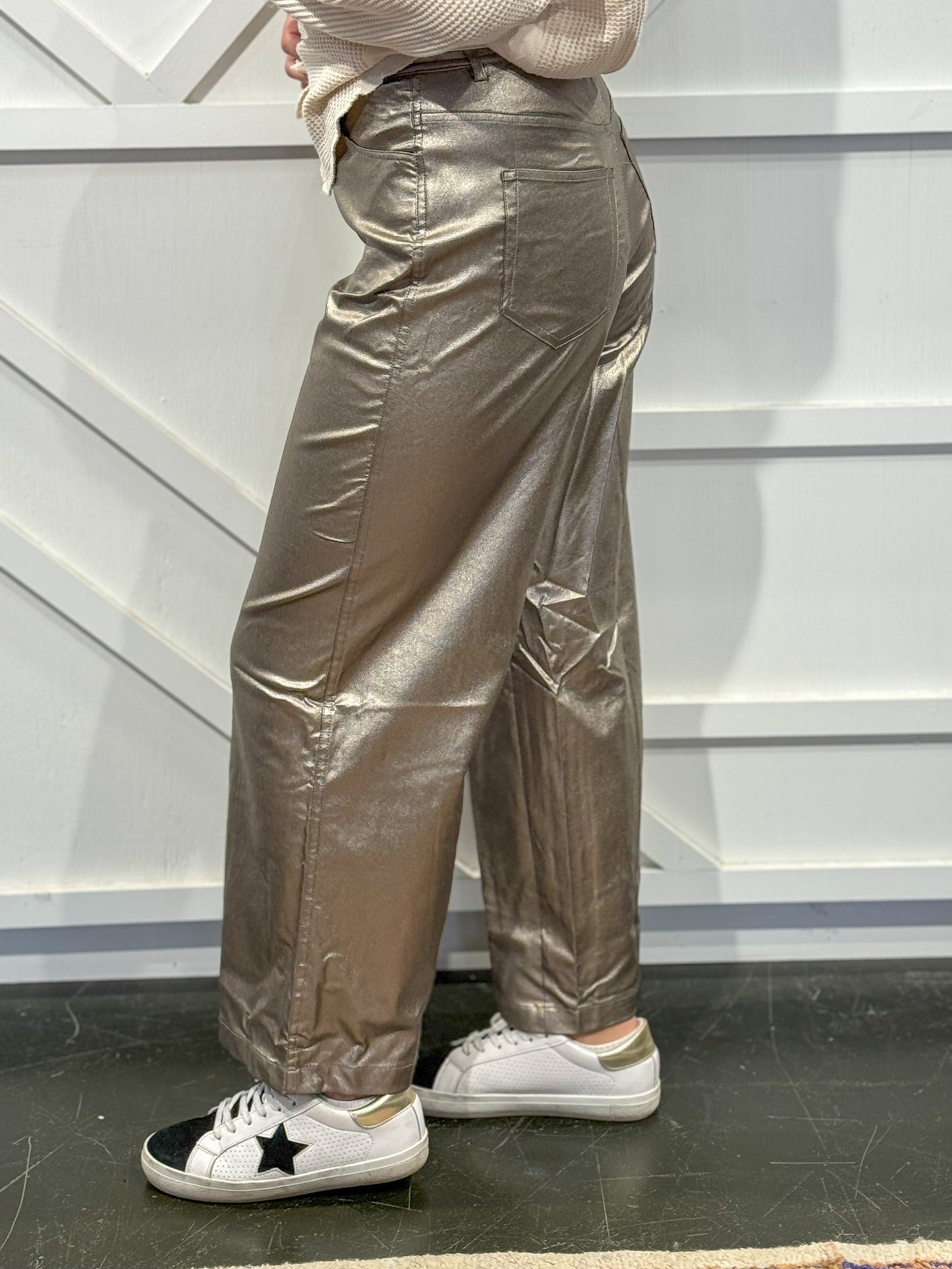 Golden Pleather Pants