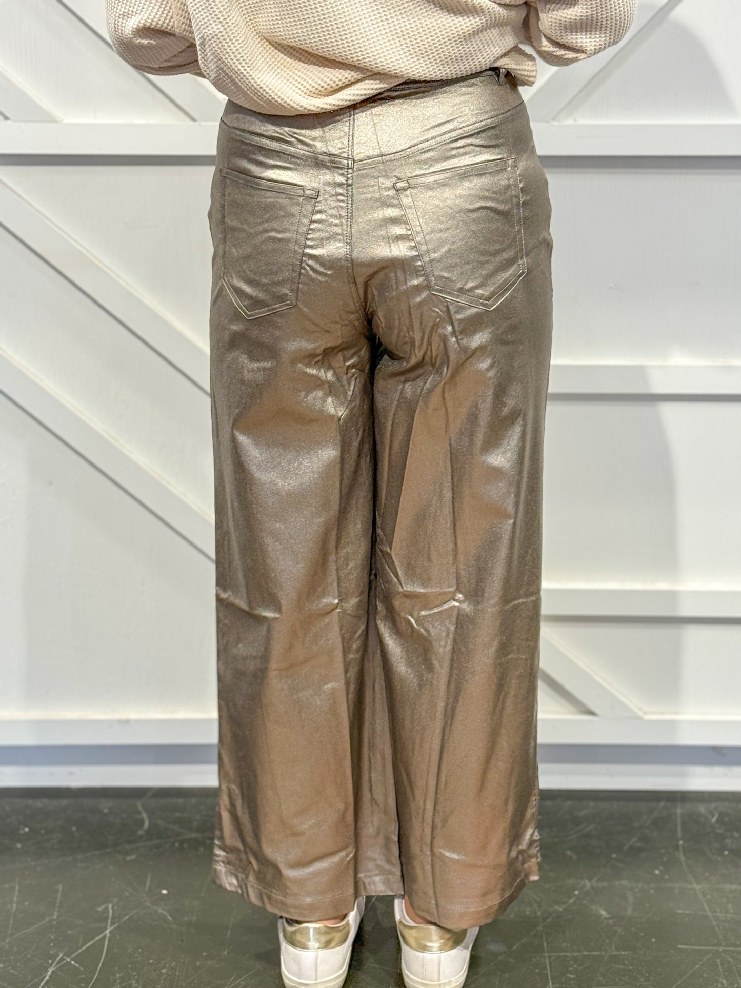 Golden Pleather Pants