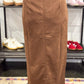 Brown Suede Long Skirt