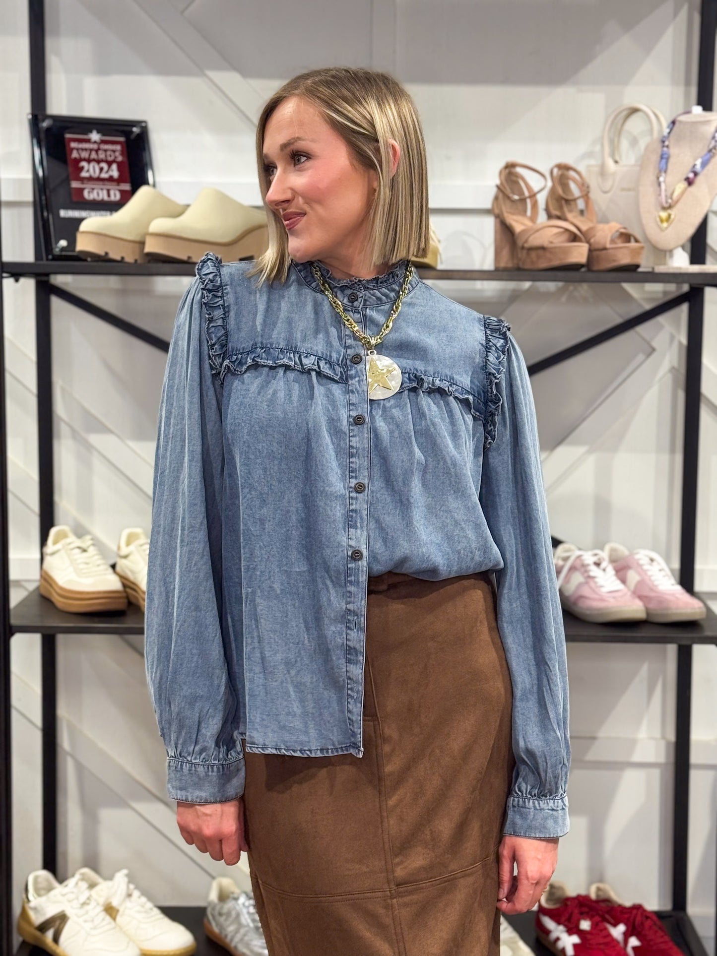 Willow Tencel Button Down Top