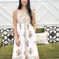 Tie Strap Floral Midi Dress