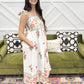 Tie Strap Floral Midi Dress