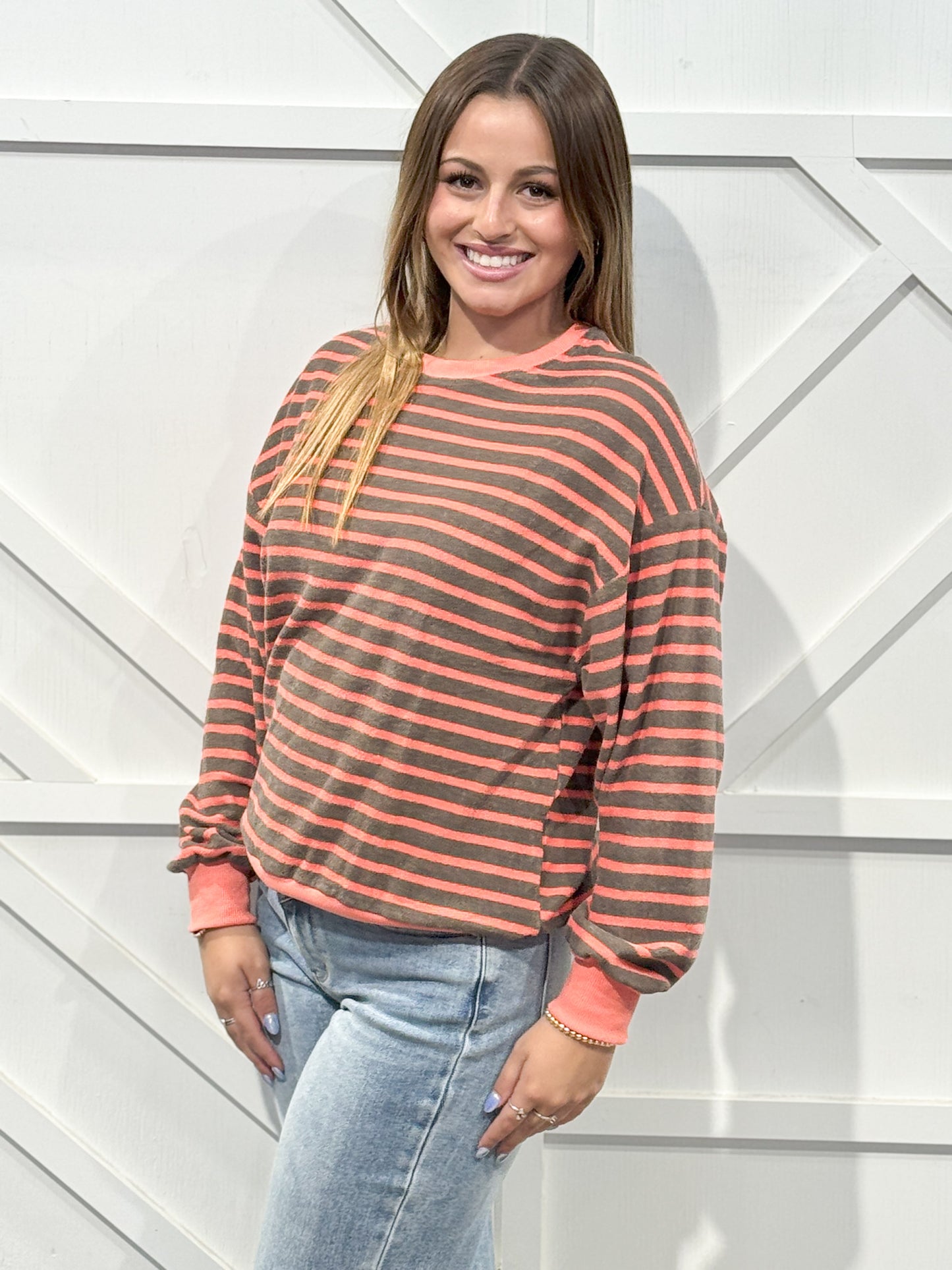 Kelci Striped Sweatshirt