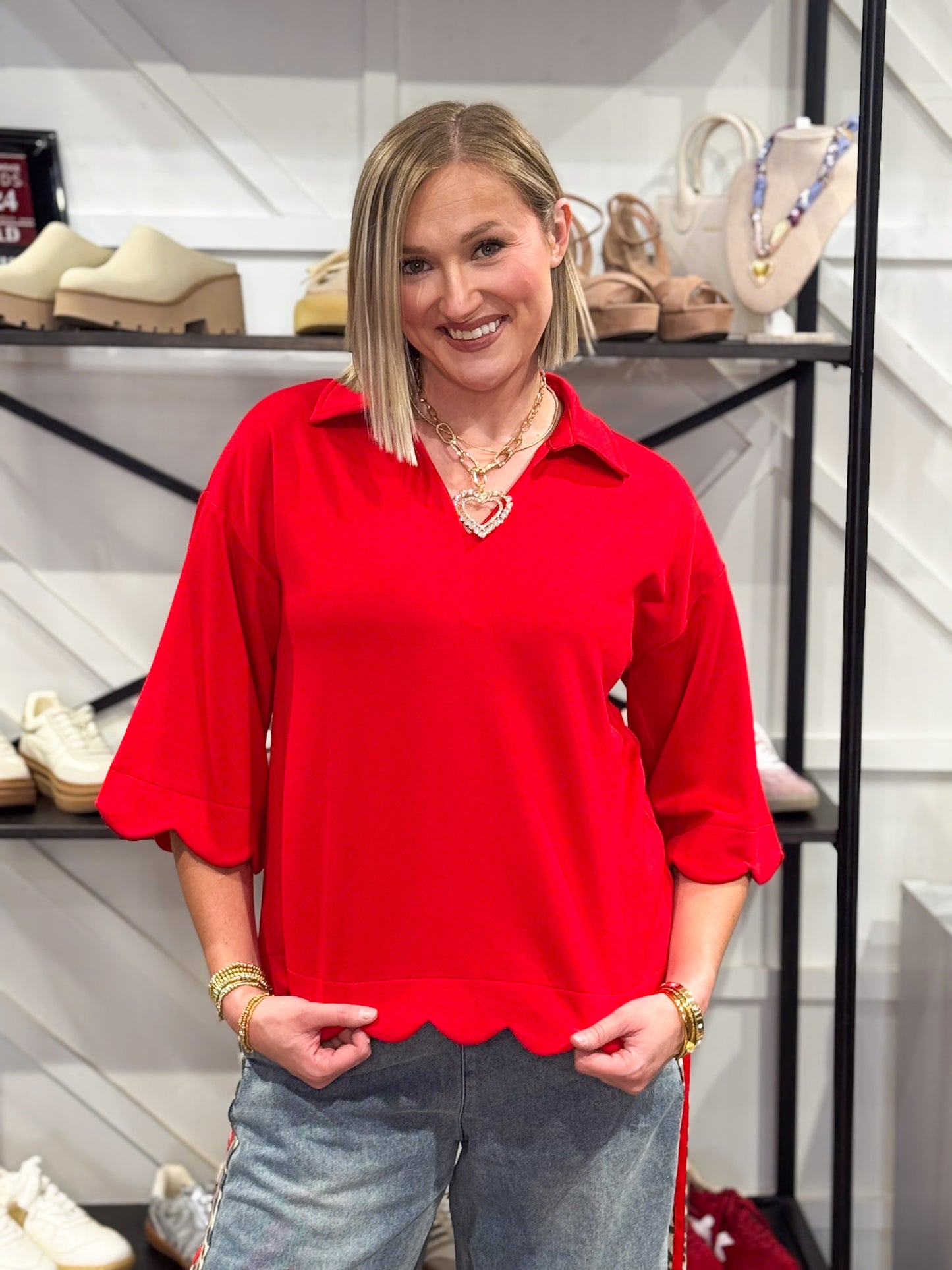 Kyla Scalloped Top
