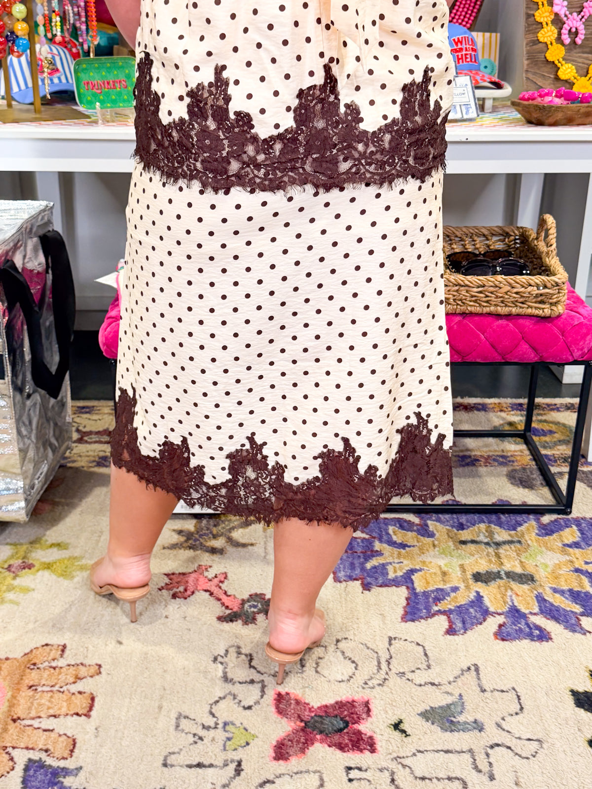 Elli Polka Dot Midi Skirt