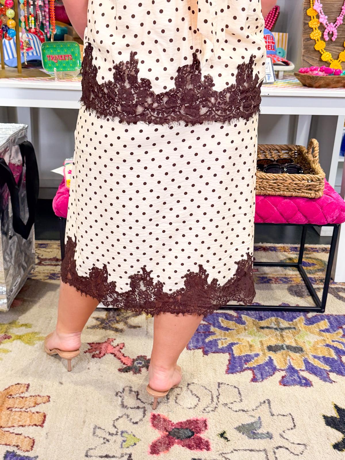 Elli Polka Dot Midi Skirt