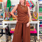 Brown Pleated Trouser